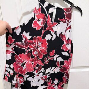 White House Black Market Floral Sleeveless Tank Top